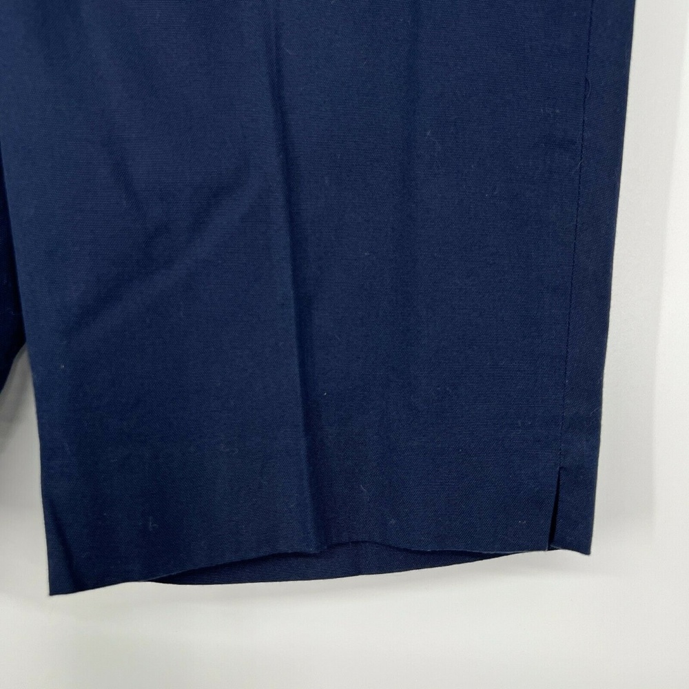 Lauren Ralph Lauren Shorts Womens 10 Petite Bermuda Navy Blue High Rise Cotton - Picture 4 of 7